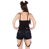 Afbeelding van Chemical Black | Goth korte broek Josie met banden en oogjes