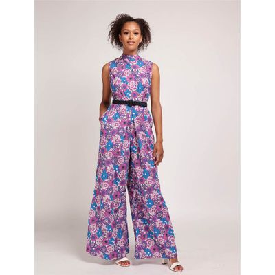 Foto van Bright & Beautiful | Jumpsuit Maggie violet Flower Power 