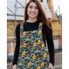 Afbeelding van Rebel Romance | Tuinbroek Jurassic Jumble met planten en dino skull-print