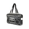 Afbeelding van Banned | Schoudertas BoomBox zwart met tape-recorder en speakers