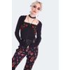 Afbeelding van Jaw breaker | Corset-top Night rose met geborduurde rozen