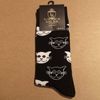 Afbeelding van Love Sox | Heren sokken zwart met witte kattenkopjes