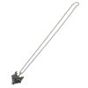 Afbeelding van Zacharia | Halsketting met hanger van Noorse Viking wolf, Rhodium