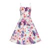 Afbeelding van Hearts & Roses | Swing jurk Ida met paarse tropische print 