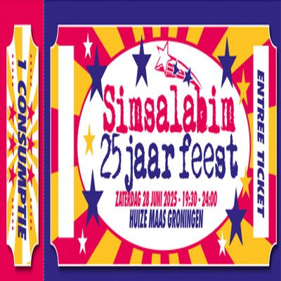 Entree Ticket 25 jaar - Simsalabim Feest Zat-28-Juni-2025