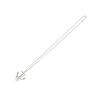 Afbeelding van Zacharia | Halsketting met zilverkleurig anker met diamant en stuurwiel, sailorstijl