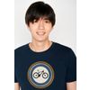 Afbeelding van Green Bomb | T-shirt Bike target, navy blauw bio katoen