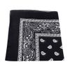 Afbeelding van Onkar | Bandana haarband en sjaal met paisley patroon, Zwart Wit 