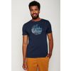 Afbeelding van Green Bomb | T-shirt Nature waves circle surf, blauw bio katoen