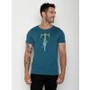 Afbeelding van Green Bomb | T-shirt Bike front stamp, blue stone bio katoen