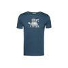 Afbeelding van Green Bomb | T-shirt Turtle Walk, blauw pine bio katoen