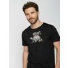 Afbeelding van Green Bomb | T-shirt Turtle Walk, zwart bio katoen