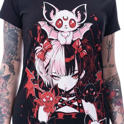 Foto van Cupcake Cult | T-shirt Batling met vleermuisjes