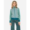 Afbeelding van ATO Berlin | Retro sportvest Tania met zachtgroen, lila jacquard patroon, biokatoen