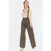 Afbeelding van Voodoo Vixen | Bruine Houndstooth pantalon met hoge taille en afneembare bretels