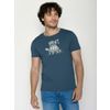 Afbeelding van Green Bomb | T-shirt Turtle Walk, blauw pine bio katoen