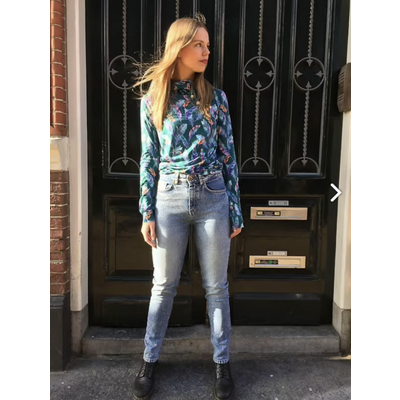 Foto van ATO Berlin | Taille hoge jeans Khloe, met jaren 80 used wassing 