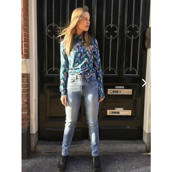 ATO Berlin | Taille hoge jeans Khloe, met jaren 80 used wassing 