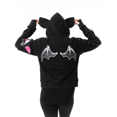 Foto van Cupcake Cult | Hoody Death Potion met corset details en dead side prints