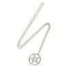 Afbeelding van Zacharia | Halsketting met Goth pentagram in een cirkel 3,5 cm