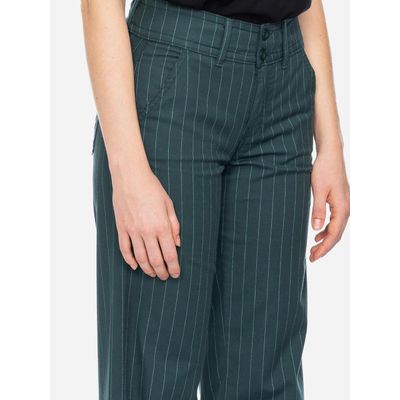 Foto van ATO Berlin | Pantalon Lilia, pine groen met mint pinstripe