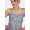 Afbeelding van Voodoo Vixen | Blauwe jaren '60 Retro jurk met broderie borduursels en zomerbloemen