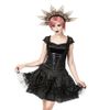 Afbeelding van Sinister | Gothic minirok Roxanne, met zwarte kanten laagjes