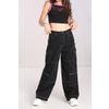 Afbeelding van Hell Bunny | Zwarte baggy jeans broek Cameron, met zakken en D-ringen