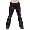 Afbeelding van Poizen Industries | Goth broek Trinity, zwart met corset details en ritsen en banden