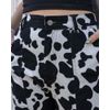 Afbeelding van Run & Fly | Hoge taille, Cow print broek met rechte pijpen