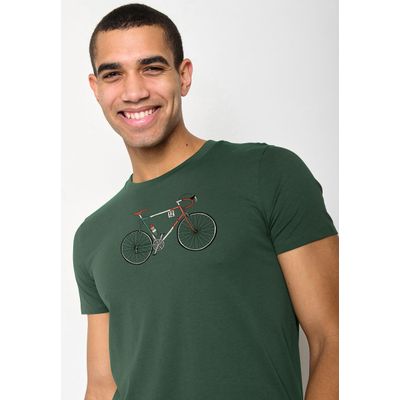 Foto van Green Bomb | T-shirt Bike Enzo, bottle groen bio katoen