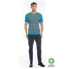 Afbeelding van ATO Berlin | T-shirt Birk met Turquoise met retro patroon, biokatoen