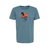 Afbeelding van Green Bomb | T-shirt Nature car surf, steen blauw bio katoen