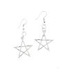 Afbeelding van Zacharia | Goth oorbellen met pentagram hangertjes 2,6 cm