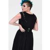 Afbeelding van Jawbreaker | Jaren 80 Vampire midi jurk met corset-details en riem