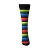 Afbeelding van Macahel | Heren, Enkelsokken zwart met New dark regenboog met zwarte boord
