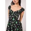 Afbeelding van Hell Bunny | Jaren 50 jurk Millie met groene strikjes, hartjes en insecten