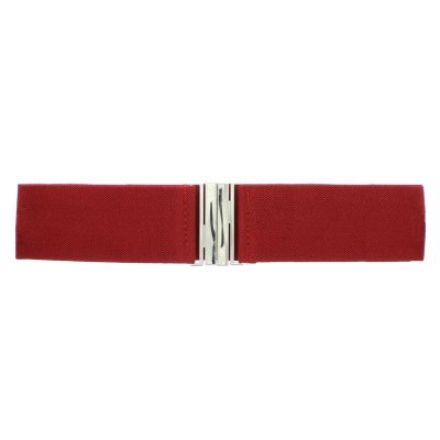 Zacharia | Rode elastiek riem 6,1 cm met sluitklip 