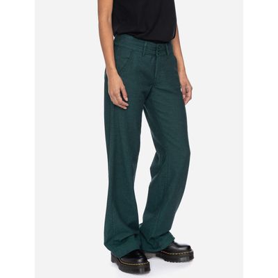 Foto van ATO Berlin | Pantalon Lilia, met groen zwart visgraat patroon