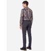 Afbeelding van ATO Berlin | Soepel overhemd Tamuza met donkerblauw paisley patroon, biokatoen