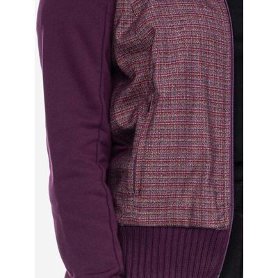 Foto van ATO Berlin | Retro sportvest Tania met paars blauw fijn geruit, biokatoen