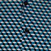 Afbeelding van Chenaski | Retro 70's overhemd, blauw, navy stairs