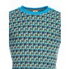 Afbeelding van ATO Berlin | T-shirt Birk met Turquoise met retro patroon, biokatoen