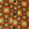 Afbeelding van Chenaski | Overhemd 70's, Tube met oranje, bruin, groene vierkantjes