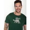 Afbeelding van Green Bomb | T-shirt Turtle walk, bottle green bio katoen