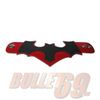 Afbeelding van Bullet69 | Verstelbare zwart rood leren armband Bat design
