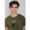 Afbeelding van Green Bomb | T-shirt Animal Wolf, bio katoen dirty olive