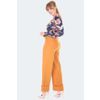 Afbeelding van Voodoo Vixen | Mosterd gele pantalon met rechte pijp en hoge taille 