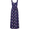 Afbeelding van Collectif | Maxi jurk Soraya blauw met roze bloemen