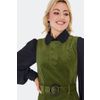 Afbeelding van Voodoo Vixen | Groene ribcord jaren '60 A-lijn jurk met taille-riem